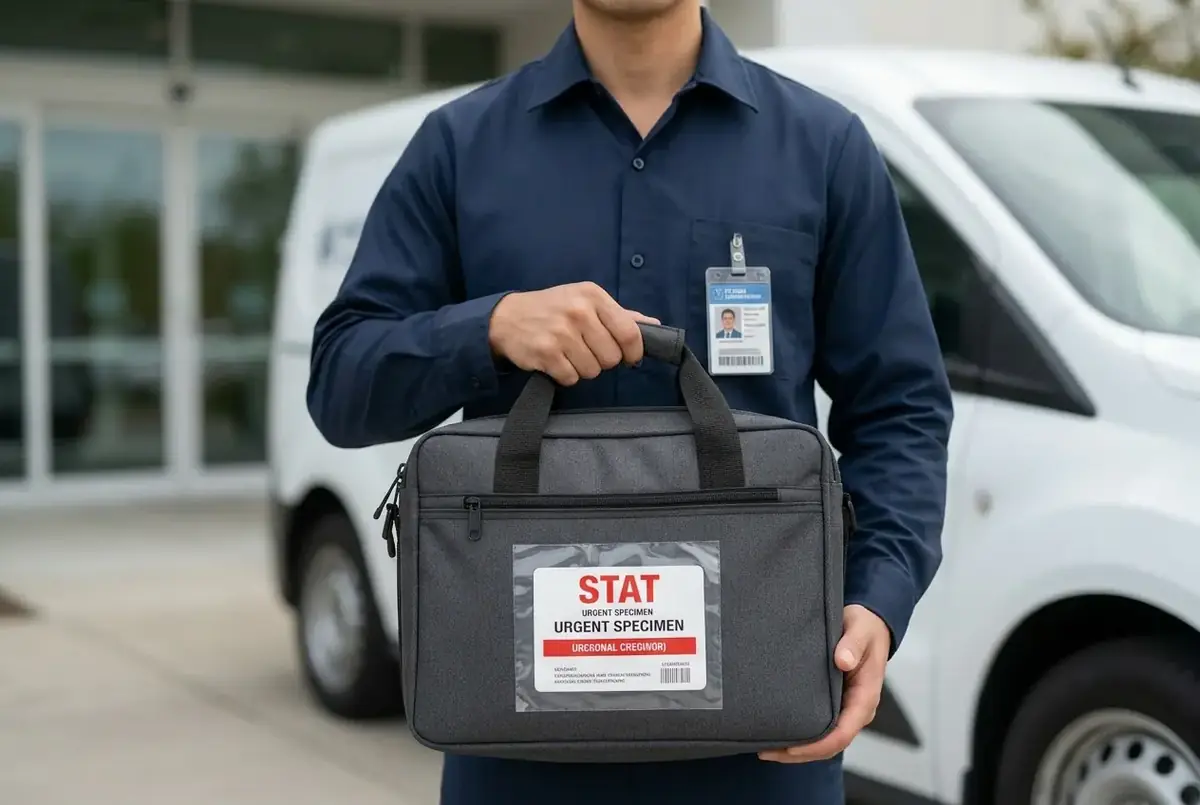 Medical delivery STAT specimens HIPAA Washington