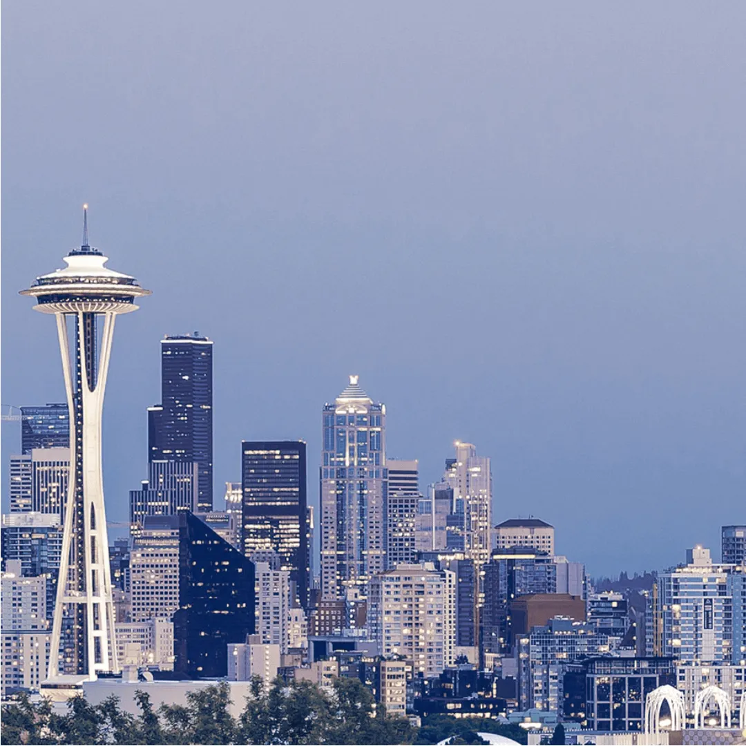 Seattle skyline - statewide airport courier coverage across Washington